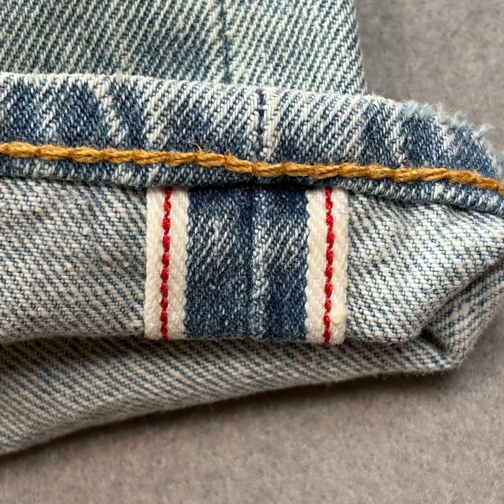 Levis 501 Original Fit Selvedge Jeans 150th Anniv. Mens‎ 36x34 Light Indigo New